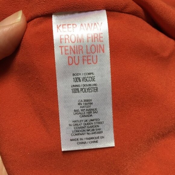 𝅺hatley Orange White Floral Print Sleeveless Dress - Picture 9 of 9